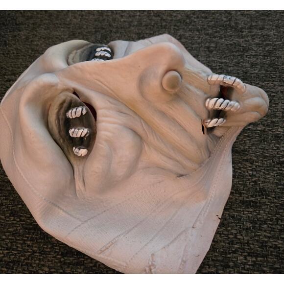 Vintage Rubber Latex Halloween Mask Stitched Eyes and Mouth - Picture 2 of 6